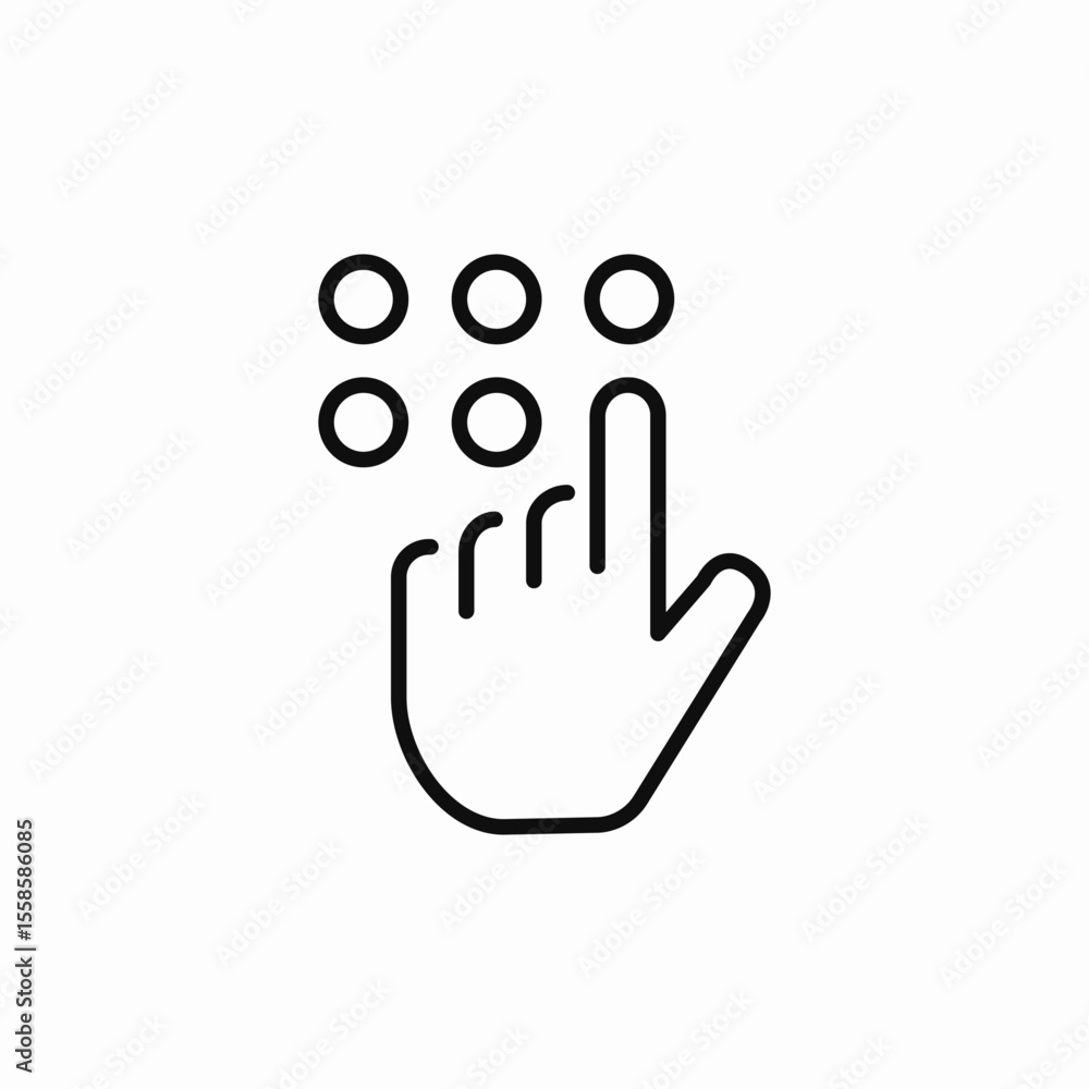 Obraz premium lockpad unlock tap icon sign vector