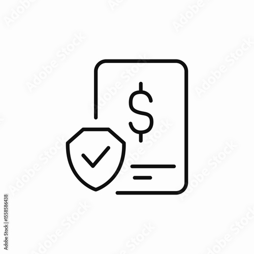 phone digital wallet protection security shield icon sign vector