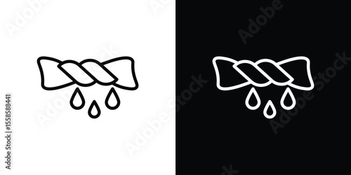 Squeeze icon. Isolated object on a black and white background.