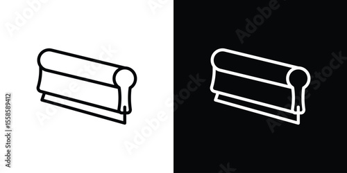 Print screen icon. Isolated object on a black and white background.