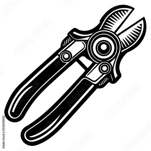 Industrial Rivet Gun Monoline Artwork