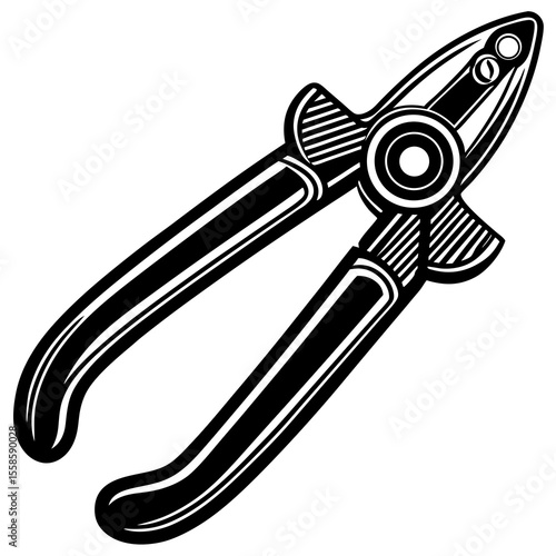 Industrial Rivet Gun Monoline Artwork