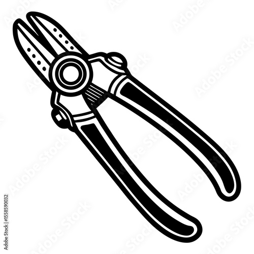 Industrial Rivet Gun Monoline Artwork