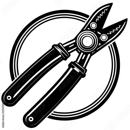 Industrial Rivet Gun Monoline Artwork