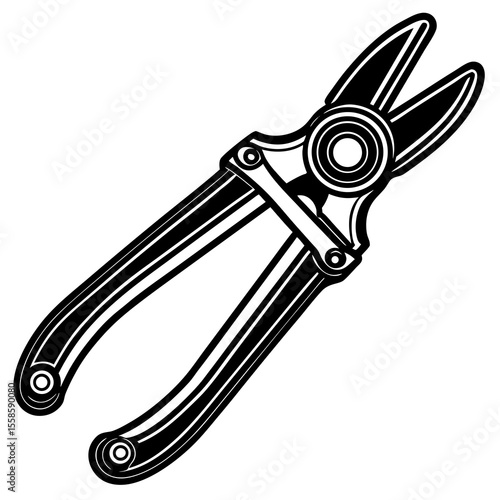 Industrial Rivet Gun Monoline Artwork