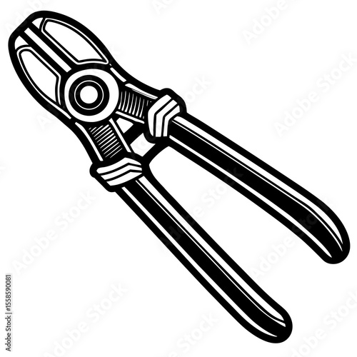 Industrial Rivet Gun Monoline Artwork