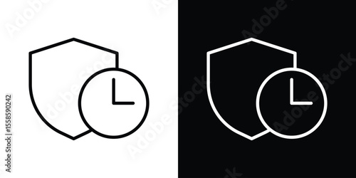 Long term icon. Isolated object on a black and white background.
