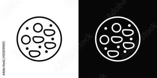 Leukemia icon. Isolated object on a black and white background.