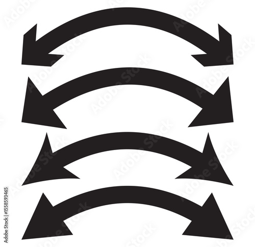 Dual arrow icon set. Double arrow icon set . Two side arrows icon vector illustration. Direction symbols, up and down sign. Variety colors Duel arrows icon. Eps 10