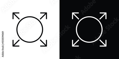 Capacity icon. Isolated object on a black and white background.