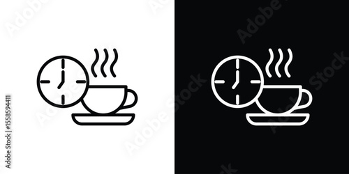 Break icon. Isolated object on a black and white background.