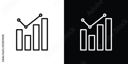 Benchmarking icon. Isolated object on a black and white background.