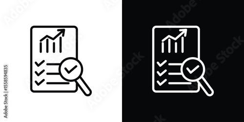 Auditors icon. Isolated object on a black and white background.