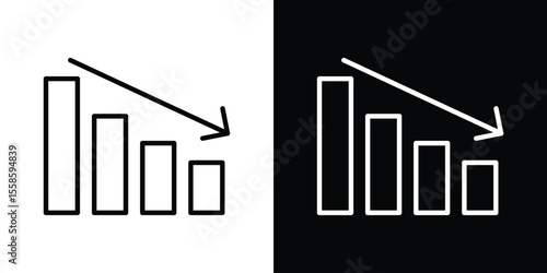 Attrition icon. Isolated object on a black and white background.