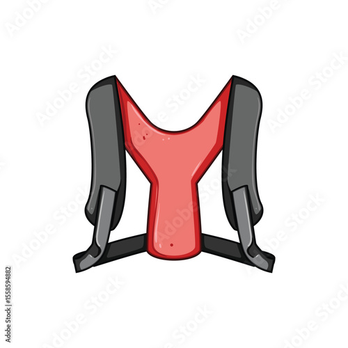 comfort back posture corrector cartoon vector illustration