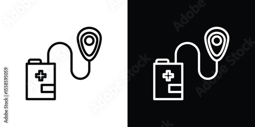 Anesthesia icon. Isolated object on a black and white background.