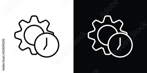 Abacus icon. Isolated object on a black and white background.