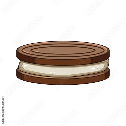 oatmeal biscuit cookie cartoon vector illustration
