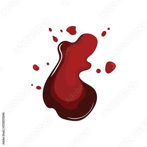 investigation blood stain cartoon vector illustration