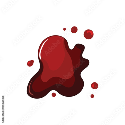 scene blood stain cartoon vector illustration