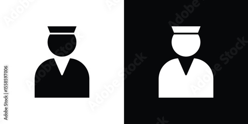Valet icon Vector illustration in solid and black and white. EPS10