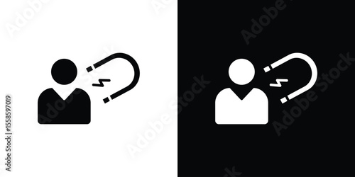 User engagement icon Vector illustration in solid and black and white. EPS10