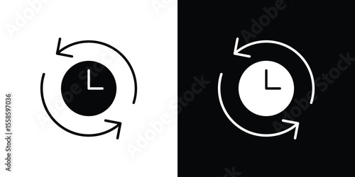 Uptime and downtime icon Vector illustration in solid and black and white. EPS10