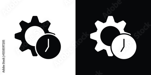 Trendy icon Vector illustration in solid and black and white. EPS10
