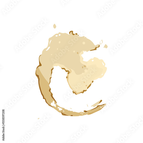 baking coffee stain cartoon vector illustration