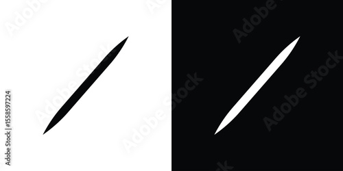 Toothpick icon Vector illustration in solid and black and white. EPS10