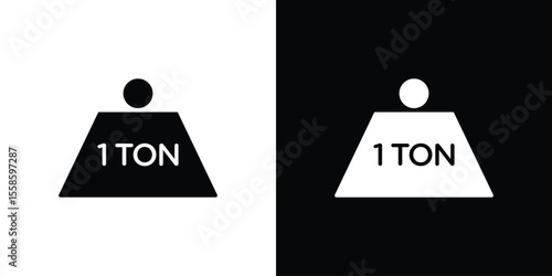 Tonne icon Vector illustration in solid and black and white. EPS10
