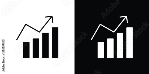 Stagflation icon Vector illustration in solid and black and white. EPS10
