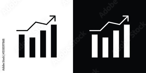 Stagflation icon Vector illustration in solid and black and white. EPS10