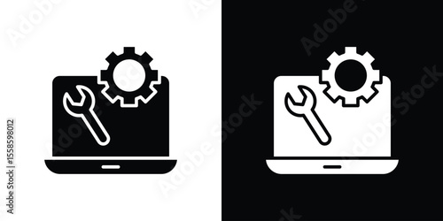 Software Engineering icon Vector illustration in solid and black and white. EPS10