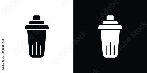 Shaker icon Vector illustration in solid and black and white. EPS10