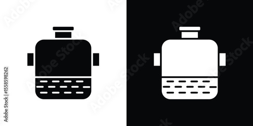Sewerage tank icon Vector illustration in solid and black and white. EPS10