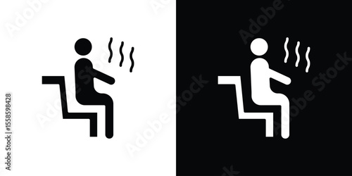 Sauna icon Vector illustration in solid and black and white. EPS10