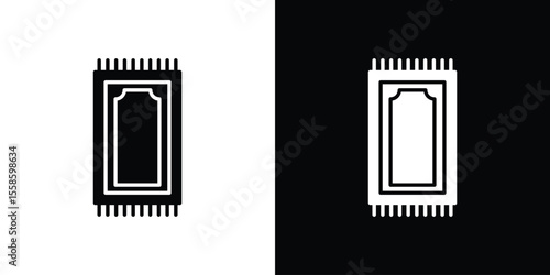 Rugs icon Vector illustration in solid and black and white. EPS10