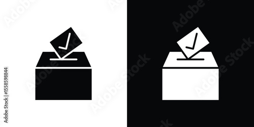 Referendum icon Vector illustration in solid and black and white. EPS10