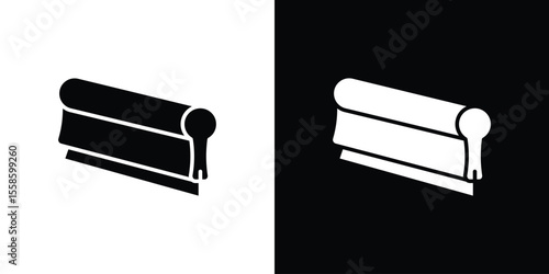 Print screen icon Vector illustration in solid and black and white. EPS10