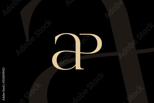 AP or PA letter logo icon design. Classic style luxury initials monogram.