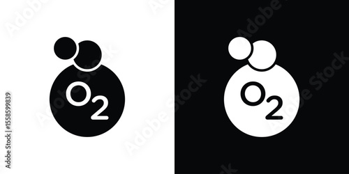 Oxygen O2 icon vector, Symbol, logo illustrations