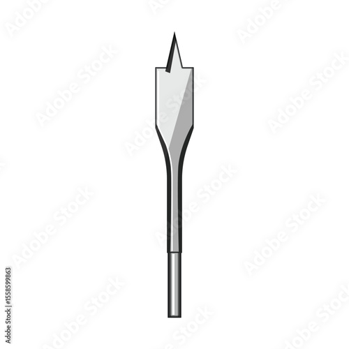 auger drill bit cartoon vector illustration