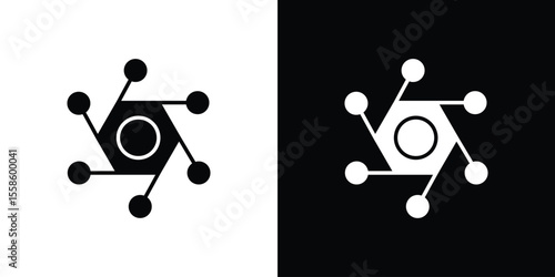 Multichannel icon Vector illustration in solid and black and white. EPS10