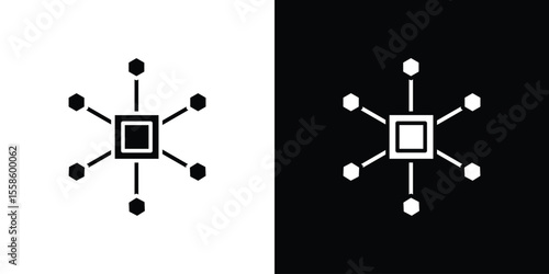 Multi channel icon Vector illustration in solid and black and white. EPS10