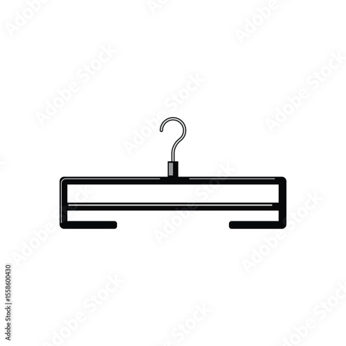 clothes hanger plastic cartoon vector illustration