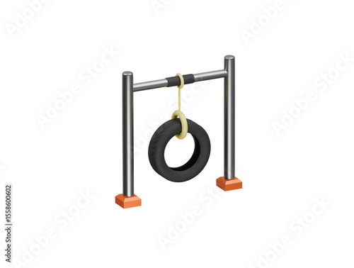 tire swing icon 3d illustration render
