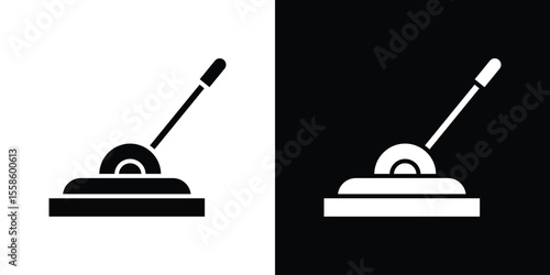 Lever icon Vector illustration in solid and black and white. EPS10