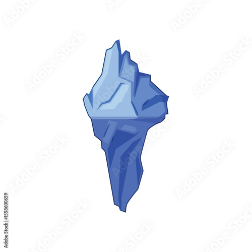 climate iceberg cartoon vector illustration