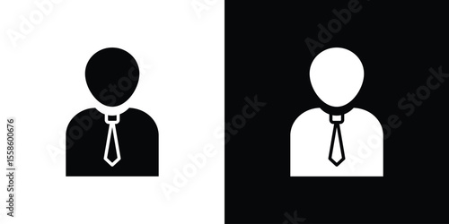 Lawyer icon Vector illustration in solid and black and white. EPS10